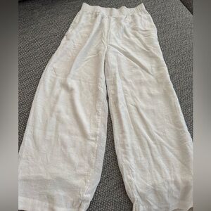 Abercrombie & Fitch White Linen Pants